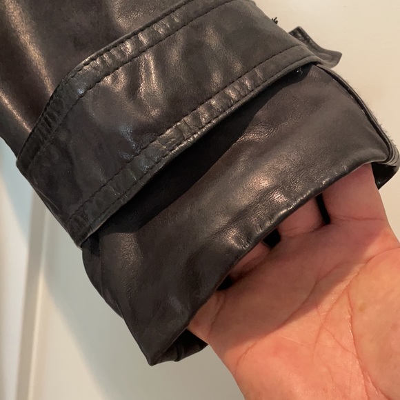 Full length leather jacket.  Excellent - Picture 3 of 6